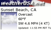 Click for Forecast for Sunset Beach, California from weatherUSA.net